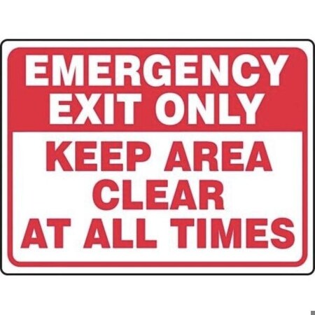 Accuform Exit Sign, Aluminum, 24 in W, 18 in H MEXT550VA